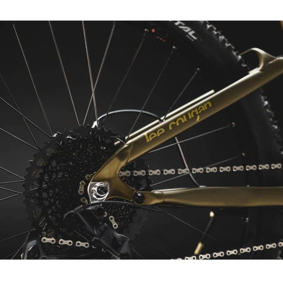 Bicicleta Lee Cougan Quest Enduro Gold M – SRAM SX – Microtech - Image 3