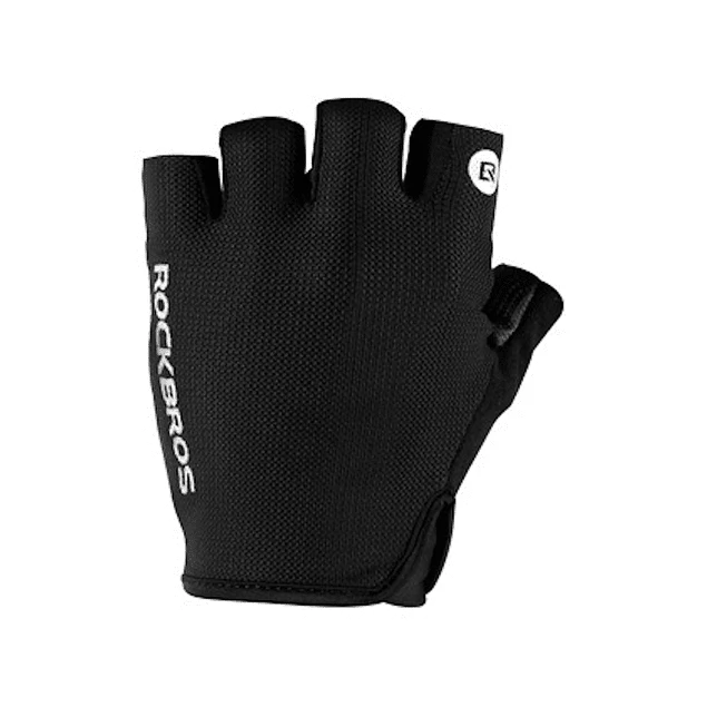 Guantes de medio dedo negros Talla G