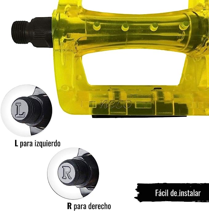 Pedales transparentes amarillos - Image 3